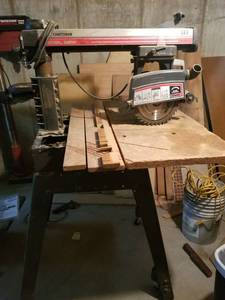lot 5268 image: Craftsman 10 Inch Radial Saw, 2.0 Hp