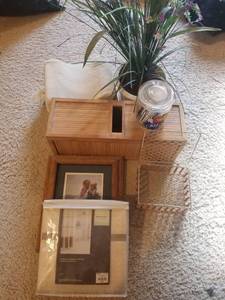 lot 5337 image: Lot of Miscellaneous Home Decor with Jayhawk Pins