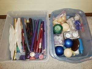 lot 5357 image: Lot with Two Bins of Various Candles