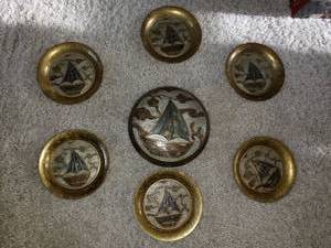 lot 5372 image: Brass Coasters Made In India