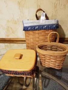 lot 5466 image: Lot of 3 Baskets -  Longaberger Baskets - See Photos