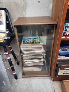 lot 5552 image: Record Cabinet with Stack of Records