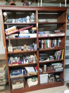 lot 5553 image: Wooden Shelf and Contents