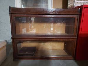 lot 5558 image: Small Antique Wooden Lawyers Bookshelf