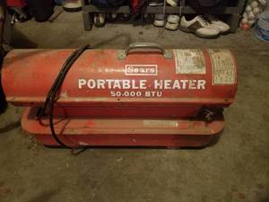 lot 5670 image: Sears Portable Heater 50,000 BTU