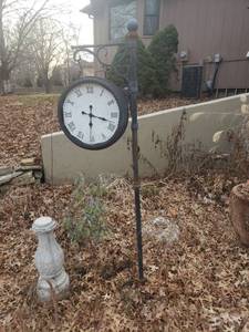 lot 6022 image: Wrought Iron Yard Clock