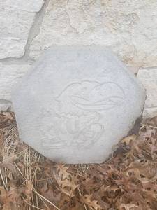 lot 6024 image: Jayhawk Stepping Stone - Not Chipped Just Dirty