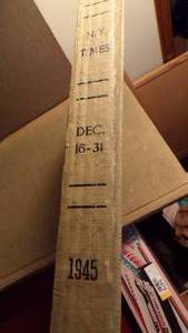 lot 5467 image: 1945 NY Times Newspaper Book