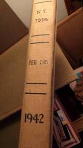 lot 5468 image: 1942 NY Times Newspaper Book