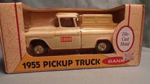 lot 5483 image: 1955 Chevy Truck Die Cast Bank - Case