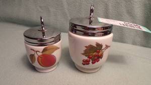 lot 5536 image: 2 Royal Worcester Egg Coddler  - One & Two Egg Size - Made in England