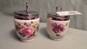 lot 5537 image: 2 Royal Worcester Egg Coddler  - Two Egg Size - Made in England