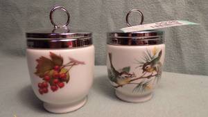 lot 5538 image: 2 Royal Worcester Egg Coddler  - Two Egg Size - Made in England