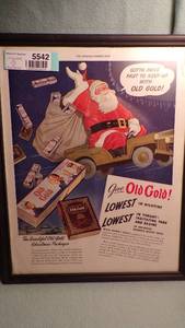 lot 5542 image: Framed Vintage Magazine Ads