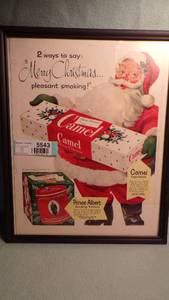 lot 5543 image: Framed Vintage Magazine Ads