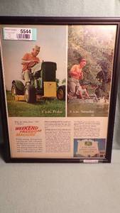 lot 5544 image: Framed Vintage Magazine Ads