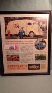 lot 5547 image: Framed Vintage Magazine Ads