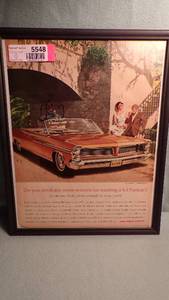 lot 5548 image: Framed Vintage Magazine Ads