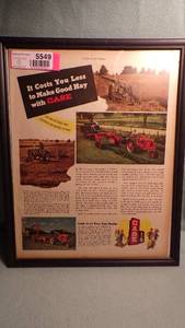 lot 5549 image: Framed Vintage Magazine Ads