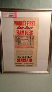 lot 5550 image: Framed Vintage Magazine Ads