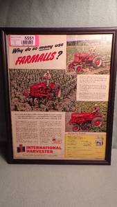 lot 5551 image: Framed Vintage Magazine Ads