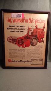 lot 5553 image: Framed Vintage Magazine Ads