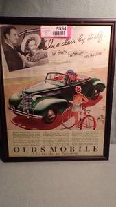 lot 5554 image: Framed Vintage Magazine Ads