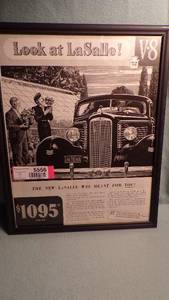 lot 5556 image: Framed Vintage Magazine Ads