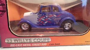 lot 5504 image: 1933 Willys Coupe Die Cast Bank