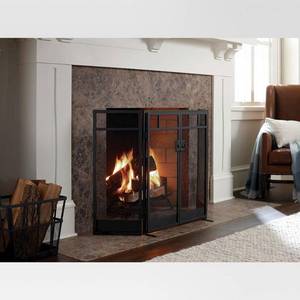 lot 3242 image: Mission Fireplace Screen - Black - Threshold