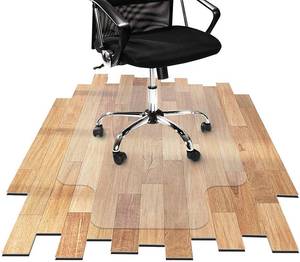 lot 3245 image: Desk Chair Mat for Hardwood Floor - Clear, 30 x 48 with Lip