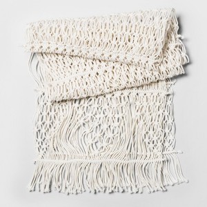 lot 4015 image: Macrame Table Runner, 108 x 14 - Threshold
