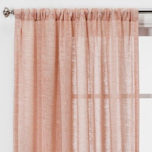 lot 4014 image: Richter Clipped Sheer Curtain Panel, 84 x 54, Coral - Project 62