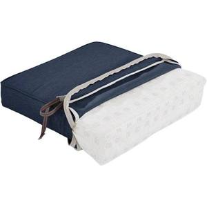 lot 4024 image: Classic Accessories Montlake Patio Back Cushion Foam and Slip Cover, Heather Indigo