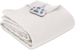 lot 4028 image: Perfect Fit Quilted All-Season Warming Blanket, Ivory - King