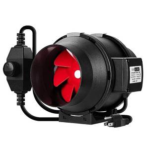 lot 4034 image: VIVOHOME 6 Inch 395 CFM Black Round Exhaust Inline Duct Fan with Variable Speed Controller for Indoor Garden Ventilation