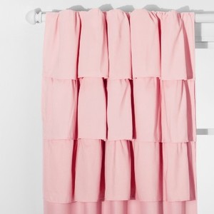 lot 4053 image: Ruffle Blackout Curtain Panel, Casual Pink (63) - Pillowfort