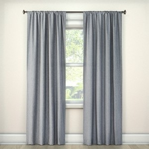 lot 4060 image: Lightblocking Curtain Panel 42 x 63, Gray - Room Essentials
