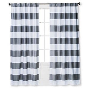 lot 4049 image: Twill Light Blocking Curtain Panel, Gray (63 x 42) - Pillowfort