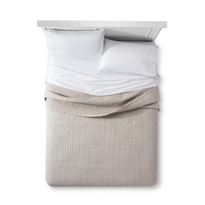lot 4039 image: Cotton Cashmere Quilt, Pebble, Full  Queen - Fieldcrest