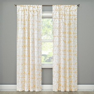 lot 4063 image: Sketched Triangle Curtain Panel, Wheat (54 x 84) - Project 62