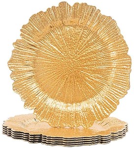 lot 13338 image: MAONAME Round 13 Inch Plastic Charger Plates,