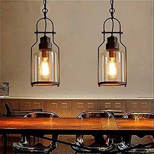 lot 13347 image: SUSUO Lighting 6  Wide Vintage Industrial Glass