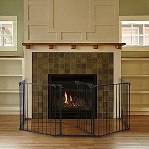 lot 13350 image: 5 Pcs Fireplace Fence Baby Safety Kit Fence Hearth Gate Multi-Functional Kids Fence Baby Playpen Baby Playards Baby Safety Play Yard Home for Indoors or Outdoors