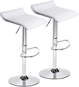 lot 13360 image: ELECWISH Pub Bar Stools Faux Leather Set of 2