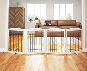 lot 13370 image: PAWLAND 96-inch Extra Wide Dog gate for The House,