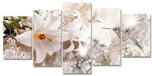 lot 13373 image: White Lily Flower Canvas