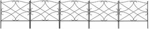 lot 13381 image: Amagabeli Galvanized Garden Fence 24in x 10ft Outdoor Rustproof Metal Landscape Wire Fencing Folding Wire Patio Fences Flower Bed Animal Dogs Barrier Border Edge Section Edging Decor Picket Black