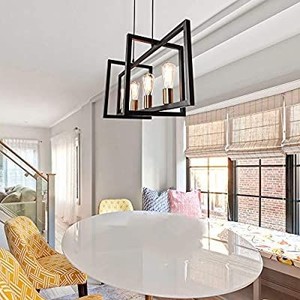 lot 13388 image: Lingkai Modern Kitchen Island Light Pendant Chandelier 4-Light
