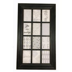 lot 13395 image: Melannco Black 12-Opening 29 Inch By x 17 Inch Window Photo Collage